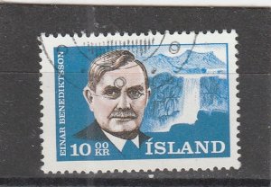 Iceland  Scott#  377  Used  (1965 Einar Benediktsson)