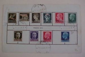 ITALY  MONTENEGRO 10 DIFF. on 1941 CARD