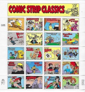 #3000  COMIC BOOK CLASSICS MNH FULL SHEET OF 20 32 CENT STAMPS