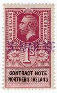 (I.B) George V Revenue : Contract Note (Northern Ireland) 1/-