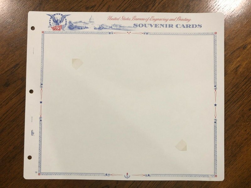 200 Vintage White Ace Souvenir Card Blank Pages for Long Binders, Used 