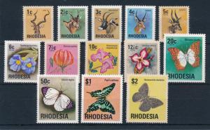 [53260] Zimbabwe Rhodesia 1974 Butterflies Antelopes Flowers 15 Values MNH