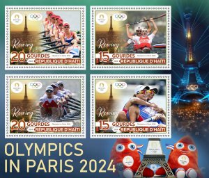 Olympic Games in Paris 2024 Rowing 2024 year, 1+1 sheets  perforated  NEW