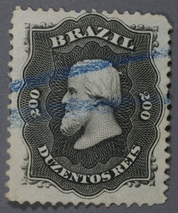 Brazil #59  Used XF Blue Cancel Good Color Bright Paper