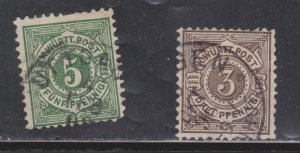 WURTTEMBERG Scott # 57, 59 Used