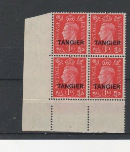 Morocco Agencies-Tangier 1940 GB opt 1d block of 4 MNH/MH