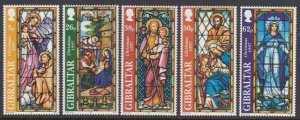 Gibraltar 740-4 Stained Glass Christmas mnh