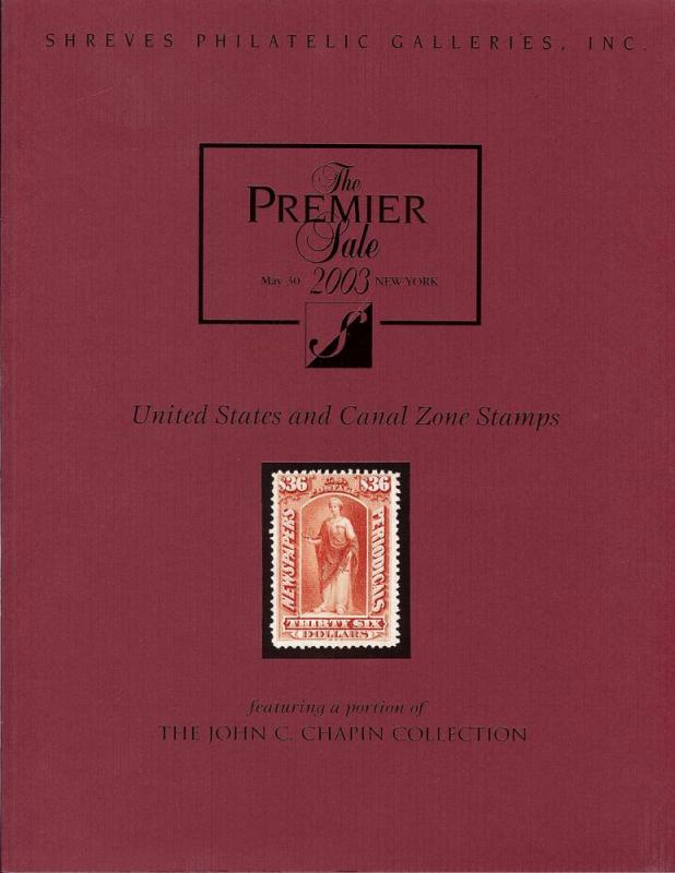 The Premier Sale - May 2003: United States and Canal Zone...