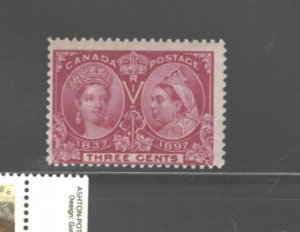 CANADA  1867 Q.V. DIAMOND JUBILEE #52  MNH, ORIG GUM