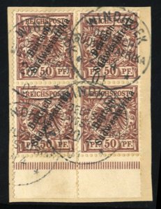 German Colonies, German South West Africa #12 Cat$44+, 1898 50pf red brown, b...