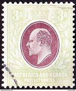 EAST AFRICA & UGANDA 1904 KEDVII 3a Brown-Purple & Green SG22 Fine Used