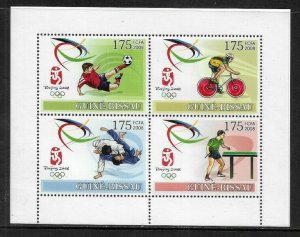 Guinea-Bissau Michel's #3688-91 MNH Sheet - Beijing Olympics