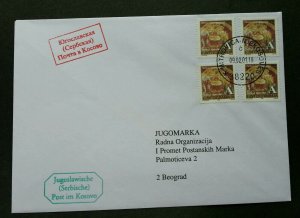 Yugoslavia Birth Of Christ 2001 (stamp FDC) *addressed