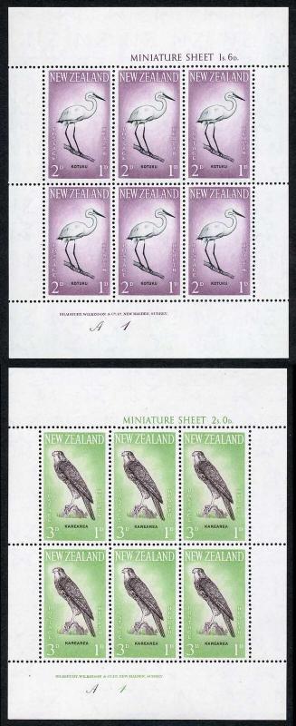 New Zealand SGMS807a 1961 Health Sheets set of 2 U/M