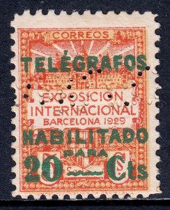 Spain - Yvert Barcelona #10 - MH - Perfin - YT €15