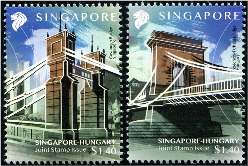 2020 Singapore - Bridge (2) (Scott 2045-46) MNH