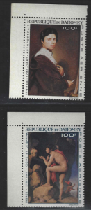 Dahomey C49-C50 100f Ingres Paintings Oedipus/Sphinx MNH CV$7 1967