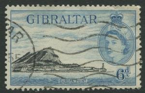 Gibraltar #140 QEII  Used  Scott CV. $2.00.