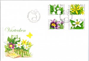 Sweden, Worldwide First Day Cover, Flowers, Butterflies