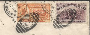 Doyle's_Stamps: 1894 Philadelphia, Penn., Spec Delivery Cover, Scott #E3 & #231