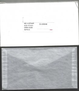 20ea # 6 Glassine envelopes - Ideal to protect standard 6 3/4 envelopes