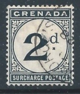 Grenada #J2 Used 2p 1892 Postage Due - Wmk. 2