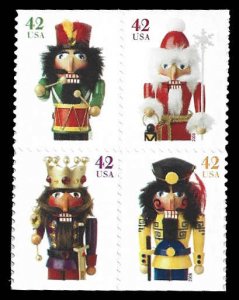 PCBstamps     US #4360/4363a Block $1.68(4x42c)Holiday Nutcrackers, MNH, (5)