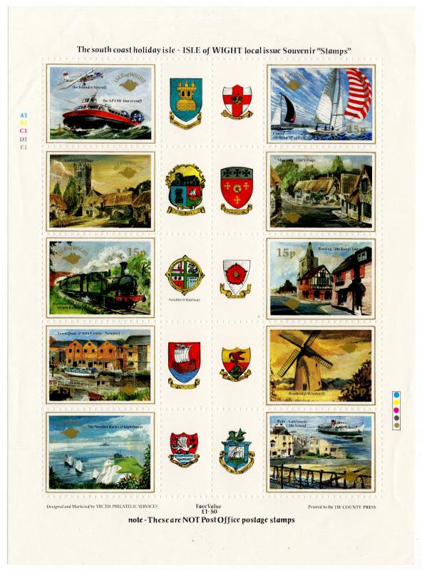 (I.B) Cinderella Collection : Isle of Wight Souvenir Mini-Sheet