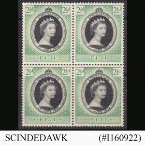 FIJI - 1953 QEII CORONATION SG#278 - BLOCK OF 4 - MINT NH