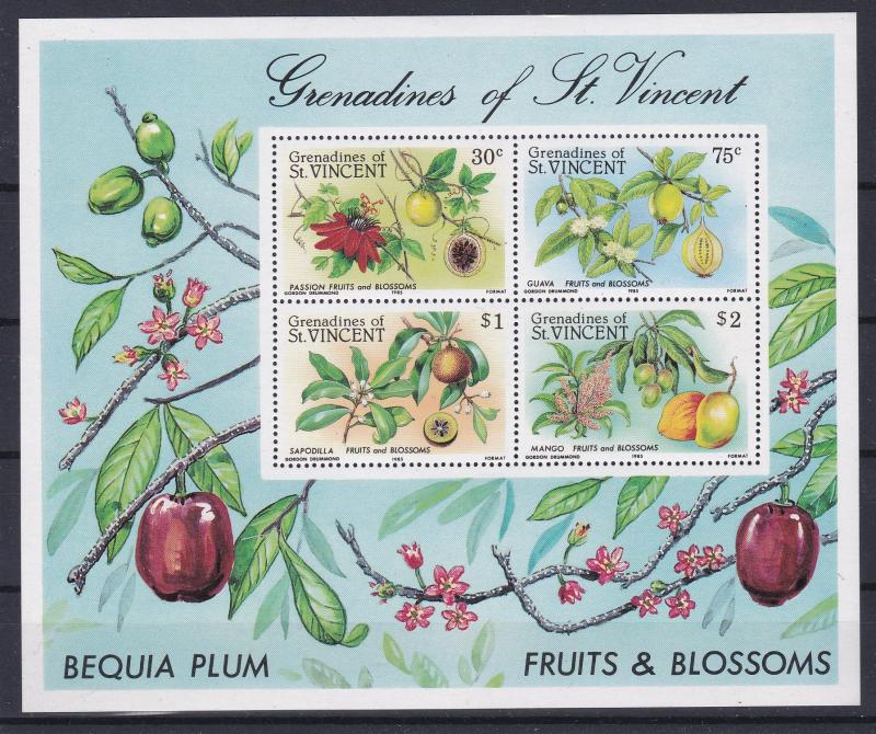 St. Vincent - Grenadines # 491a, Fruits & blossoms, NH, 1/2 Cat.