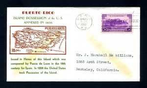 # 801 on First Day Cover with Kapner cachet dated 11-25-1937 - # 1