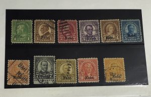 US 1929 collection Nebraska overprint 11 stamps #669-79 used