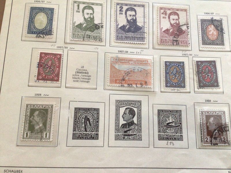 Bulgaria 1924 - 1931 mounted mint and used stamps album page Ref 61834