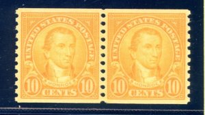 US SCOTT #603 PAIR MINT-XF-SUP-OG-NH GRADED 95 W/ PSE CERT SMQ $175 (8/7/24 GP)