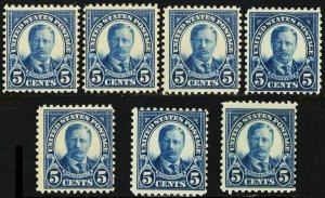 557, Mint NH F-VF 5¢ - WHOLESALE Lot of 7 Stamps CV $245. * Stuart Katz