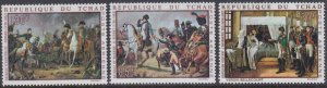 CHAD Sc #C57-9 CPL MNH SET of 3 DIFF - BICENTENARY BIRTH of NAPOLEON, PAINTINGS