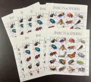3351   Insects & Spiders Lot of 10 MNH 33 c Sheets of 20 FV $66 1999