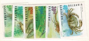 Bulgaria #3937-42 MNH sea creatures