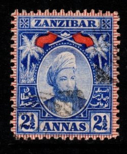ZANZIBAR SG181 1898 2½a BRIGHT BLUE FINE USED