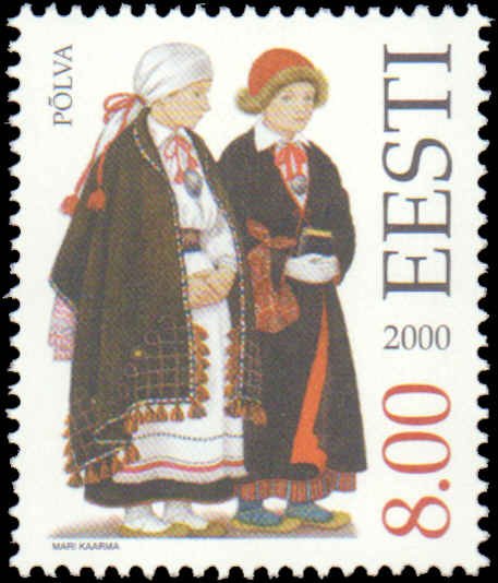 Estonia #400-401, Complete Set(2), 2000, Costumes, Never Hinged