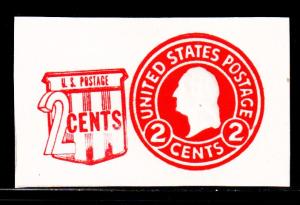 #U537 Washington Revalued Cut Square - MInt 