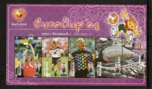 Micronesia 2004 - Sports Soccer Football - Sheet of 4 Stamps - Scott #589 - MNH