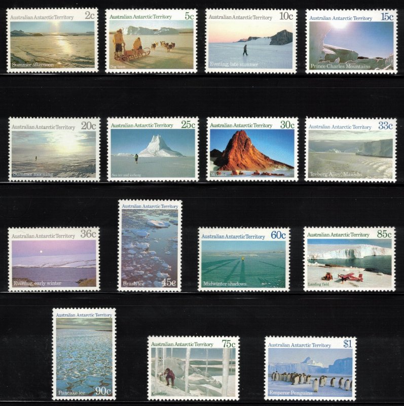 AUSTRALIAN ANTARCTIC 1984-87 Definitives; Scott L60-74, SG 63-77; MNH