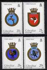 GIBRALTAR - 1984 - Naval Crests - Perf 4v Set - Mint Never Hinged
