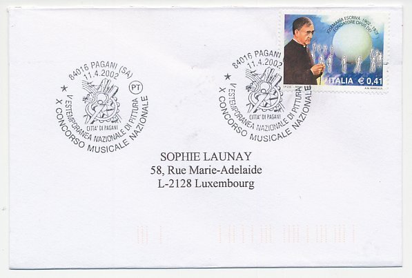 Cover / Postmark Italy 2002 Music Concours