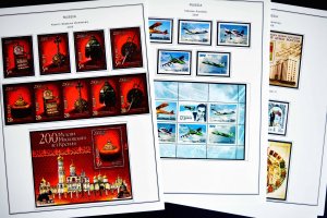 COLOR PRINTED RUSSIA 2000-2010 STAMP ALBUM PAGES (193 illustrated pages)