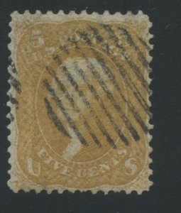 1861 US Stamp #67a 5c Used Reperfprated Perf 12 Catalogue Value $1100 Certified