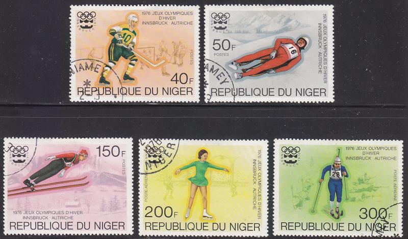 Niger 347-349+C266-C267  XII Winter Olympic Games 1976