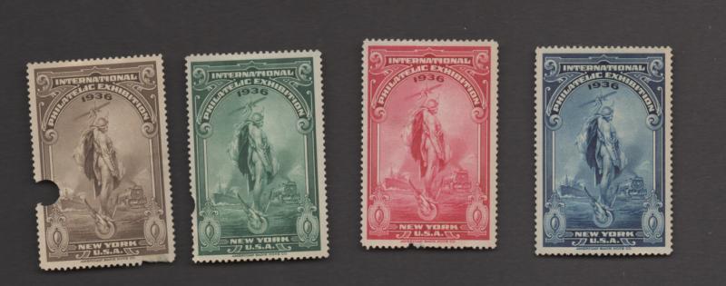 1936 NEW YORK PHILATELIC INTERNATIONAL PHILATELIC EXHIBITION set of 4