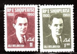 ALBANIA Sc 579-80 NH ISSUE OF 1960 - COMMUNIST LEADER 